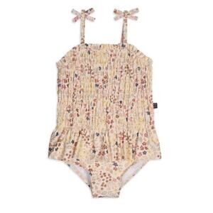 Modern Moments Gerber Baby Girl One-Piece Ruffle Swimsuit 18 Months UPF 50